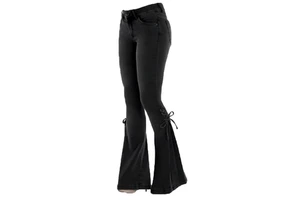 Plus Size Casual High-Waist Multi-Pocket Wide Leg Denim Jeans