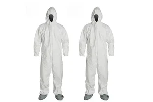 Hazmat Suit PP SMS PPE Microporous Anti-static Isolation Disposable Protective Coveralls Type 5 6 Coverall