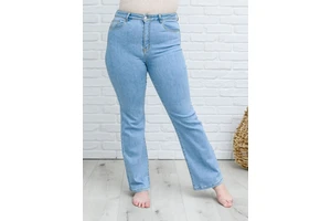 Plus Size High Waisted Wide Leg Jeans Size 5XL-8XL Stretchy Denim, Tummy Control, Flared Pants Curvy Fit Casual & Office Wear