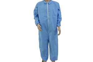 Junlong Disposable Cleanroom Safety Work Coveralls Hood Anti-Static Waterproof coverall