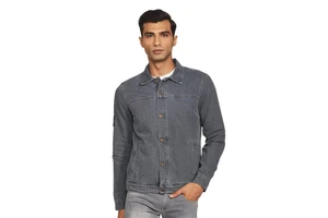 Custom Washed Men's Denim Jackets Plus Size Casual Outdoor Winter Clothing Comfortable Jeans Outfit
