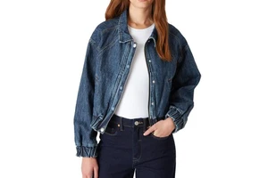 New Fashion Women's Denim Jeans Jacket Spring Autumn Plain Washed Eco-Friendly Outdoor Polyester/Cotton Casual Black Reversible