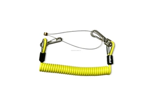 Yellow Steel Wire Spring Rope Fall Prevention Safety Rope, High-altitude Operation Tool Manufacturing Service Product