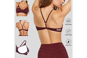 Custom Logo Yoga Bra Buckle Strap Beautify Back Sports Bra with Chest Pads Push-Up Fitness Sportswear Four-Way Stretch Sexy Bra