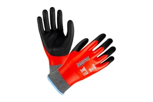 SAFETYWARE ULS03 CUT LEVEL F Double Nitrile Coated Gloves Hand ANSI Anti Cut Gloves Manufacturer Construction Reinforced Crotch