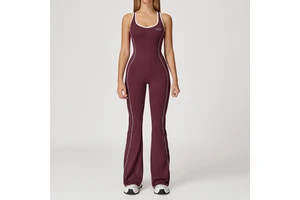 Women Sports Stripes Jumpsuits Backless Shorts Rompers Workout Yoga Tracksuits Scrunch Sportswear Tights Gym Bodysuits Fitness