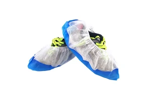 Myesde YT002 Disposable Non-Woven PP Breathable Thickened Steel Toe Waterproof Wear-Resistant PE Coated Slip-On Shoe Covers