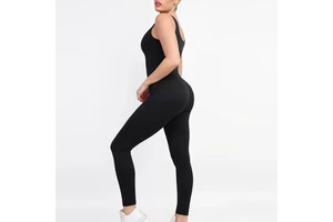 Women's Custom Fitness Jumpsuit New Design Fashion Sportswear Breathable Stretchable Gym Jumpsuit Seamless Feature Print Pattern