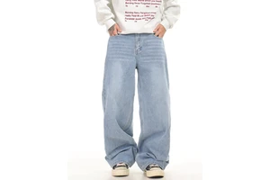Custom Denim Jean Trousers Men Cotton Washed Denim Jeans Mens Pants Baggy Cargo Pants for Men