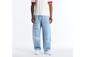 Factory Wholesale Designers Trendy Washed Long Pants Stretch Trouser Mens Ripped Denim Wide Leg Fit Jeans