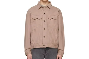 Men's High Street Vintage Denim Jacket Quality Brown Winter Wear with Hooded Collar and Button Decoration New Design