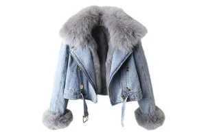 Kivotech Customized New Fashion Button up Plus Size Women Coats and Denim Jacket Winter Jean Denim Jackets For Girls