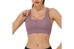 Fully Customized Women's Seamless Sports Bra Front High Support Breathable Quick Dry Running Fitness Simple Spandex/Nylon OEM
