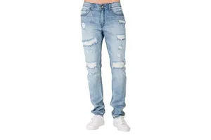 Men Denim Jeans Classic Casual Stretch Slim Fit Straight Leg Breathable Spring OEM ODM