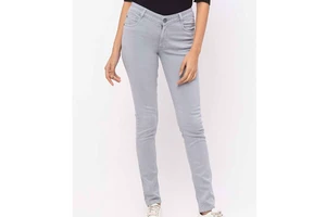 Custom Fashionable Women's Denim Jeans Solid Colors Pants Jeans Woman's Pencil Jeans Style Washed Dark Denim Pants for Women