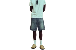 High Quality Customized Men's Denim Shorts Breathable Quick Dry High Street Style Solid Pattern Custom Design Logo Accepted