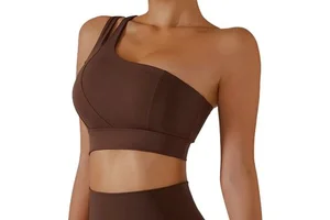 Women Eco-Friendly Breathable Quick Dry Full Cup Cotton Bamboo Fiber High Support Removable Pads Combo Crop Tank Tops Gym