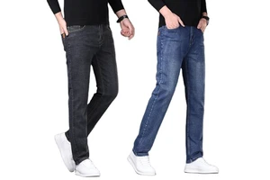 Premium Casual Plain Straight Pants High Quality Customize Design Denim Pants 100% Cotton Washed Men's Jeans