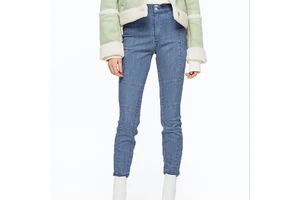 Women's Vintage Denim Jeans Mid Waist Dark/Light Wash Skinny Fit Casual Streetwear Trendy Blue 100% Cotton Eco-Friendly