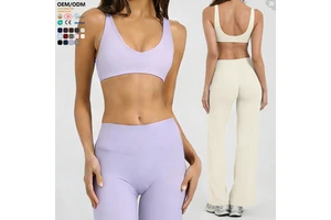 OEM ODM Logo Custom Women Solid Color Workout Fitness Bra Supportive Padded Deep V Neck Gym Bra High Quality Yoga Sports Bra