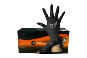 Wholesale Tattoo Powder Free Custom Printing Logo Nitrile Gloves 3mil 4mil Disposable Nitrile Gloves With Brand Logo