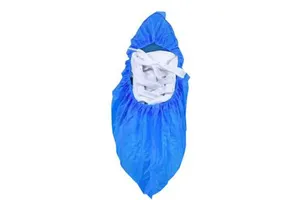 Wholesale GD Brand Good Quality Disposable CPE Blue Safety Shoe Covers Pull-On Plain Toe Customizable Abrasion-Resistant