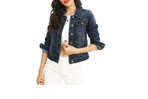 High Quality Ladies Women's Denim Jacket Casual Jeans With Hood Blue Women's Denim Shirts Wholesale Price Denim Jacket