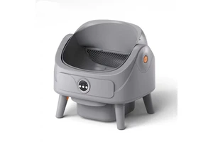 High Quality FilterGrey Anti Stick Plastic Automatic Litter Box Easy Clean Electric Self Cleaning Box with Sifting Litter Drawer