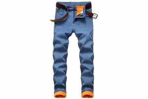 Men's Dark Winter Hip Hop Streetwear Slim Fit Straight 100% Cotton Quick Dry Jeans