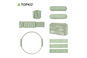 TOPKO Foldable Yoga & Pilates Equipment Bundle - Multi-Functional Lightweight Fitness Kit for Home, Gym and Outdoor Exercise