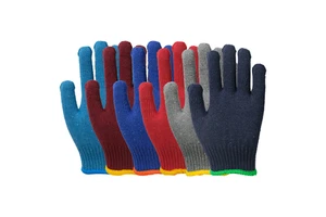Custom Logo Cotton Knitted Gloves 7/10 Multi-color Color Work Hand Safety Work Gloves