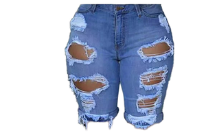 Women's High Waist Summer Denim Jeans Shorts Colored Solid Sexy Street Nightclub Stripper Look XL Skinny Cut Design for Daily