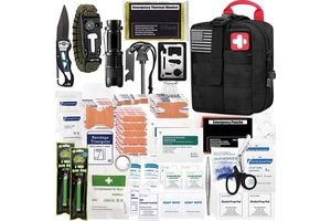 Hot Selling Emergency Preparedness Professional Waterproof Premium Travel Survival Sports First Aid Kits Tactical Gear Kit