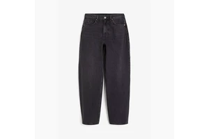 Black Denim Jeans Women's High Waist Straight-leg Light Wash Loose Comfortable Stylish Fashionable Solid Casual