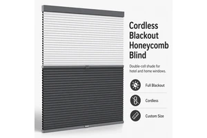 Modern Horizontal Polyester Blackout Motorized Honeycomb Blinds Cordless Cellular Shades Top Bottom Smart Electric Window