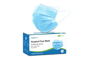 Extra Soft ASTM F2100 L1-L3 Standard Disposable Medical Face Mask for Adults 3 Layer Protection with Breathable Earloop