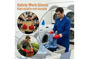 Wholesale High Quality 26cm Red Smooth Finish PVC Work Gloves with Polyester Lining for Global Trade Sourcing