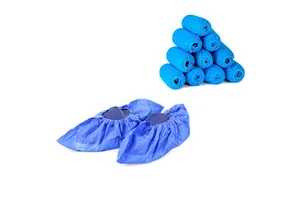 Customized Size Nonwoven Safety Shoes Covers Breathable Waterproof Protective Shoes Covers for Home Textile Industry Plain Dyed