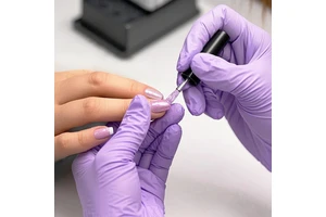 High Durability Multi-Purpose Purple Nitrile Disposable Gloves Powder-Free Touchscreen Makeup Nail Spa Salon Use CE Certified