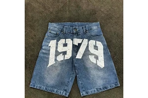 High Quality 100% Cotton Men's Denim Jeans Shorts Custom Patch Breathable Ripped Washed Raw Hem Solid Mid Waist Gym Shorts Print