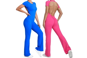 Wholesales One Piece Sports Jumpsuit Breathable Yoga Bodysuit Women's Jumpsuits Playsuits Sexy Yoga Jumpsuit One Piece