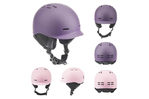 One-Piece DUAL SPORT Ski Snowboard Safety Helmet CE EN 1077 Certified Hard PC+EPS Anti-Fog Visor Unisex MX-92 Model 10-Air-Vents