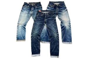 Blue Team Custom Men's Jeans Dark Blue Straight Vintage Old Style Basic Fit Long Trousers High Washed Embroidery Four Season