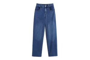 PB&ZA Women's 2025 Summer Vintage High Waist Female Ankle Denim Pants New Chic Fashion Series Straight Casual Washed Techniques