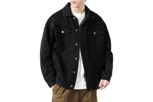 Spring American Retro Washed Vintage Loose Denim Wear Resistant Windproof Men's Jacket for Outdoor High Street Wear