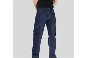 Mens Casual Denim Jeans Pants Stretch Fit Trousers for Urban Street Style