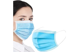 2025 Custom Disposable Face Mask 3-Layer Non-Woven White Blue Protective Medical Level 3 CE Approved OEM Individual Pack