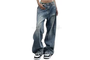 Light Weight Plus Size Wide Leg Jeans Pant For Sale In Adult Size New Design Women Wide Leg Jeans Pant