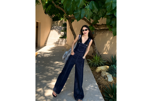 Women Denim Wide Leg Overalls High Waist Loose Fit Casual Jumpsuit Streetwear Bib Pants
