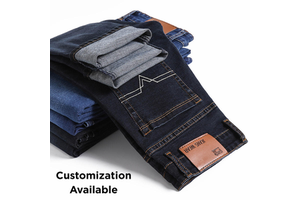 MASS PRODUCTION Mens Vintage Regular Straight Distressed Solid Denim Jeans Factory Direct Formal Sweet Casual Breathable Autumn